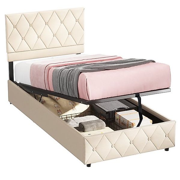OKWISH Polsterbett Funktionsbett Stauraumbett (90x200 cm günstig online kaufen