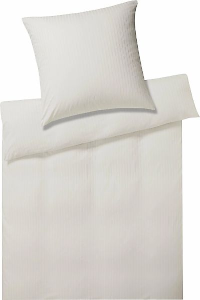 Elegante Bettwäsche "Solid Stripe" 2 Stk. tlg. angenehmes Hautgefühl günstig online kaufen