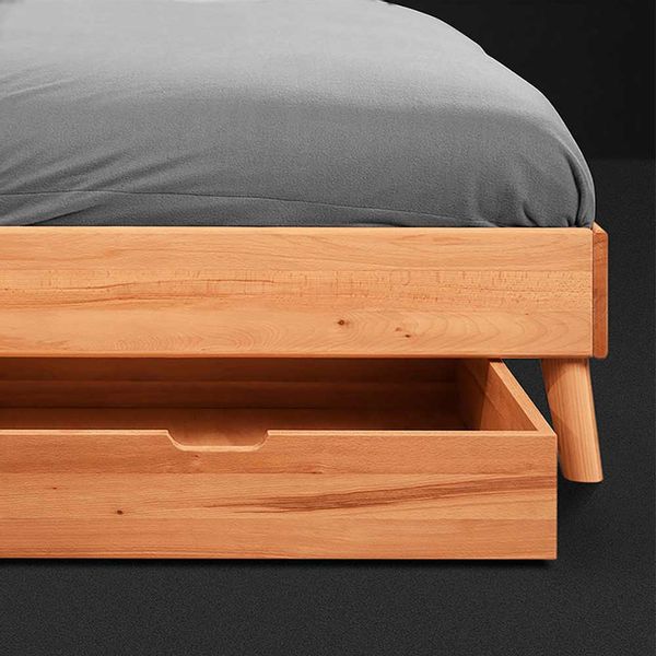 Massivholzbett mit Schublade Kernbuche geölt günstig online kaufen