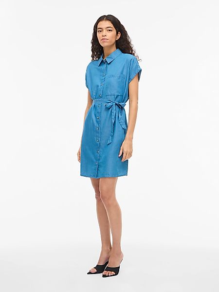 Vila Blusenkleid "VINORI S/S SHIRT DRESS - NOOS" Brusttasche Sommerkleid, i günstig online kaufen