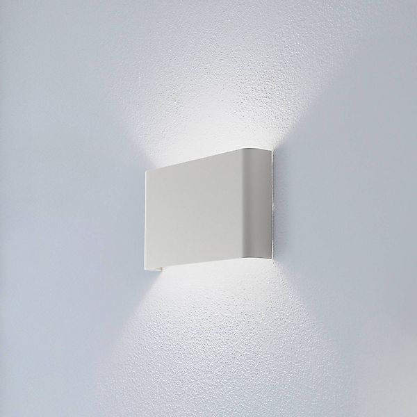 Wandleuchte Haga, hellgrau, Metall, 25 cm breit, G9 günstig online kaufen