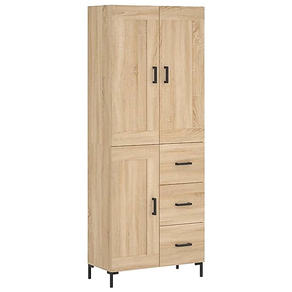 vidaXL Highboard Sonoma-Eiche 69,5x34x180 cm Holzwerkstoff 3200004 günstig online kaufen