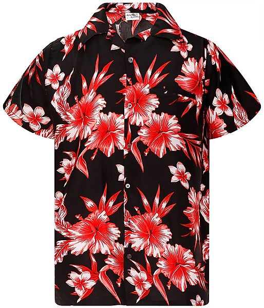 King Kameha Hawaiihemd Mono Flowers Funky Hawaii-Hemd Herren Kurzarm Front- günstig online kaufen