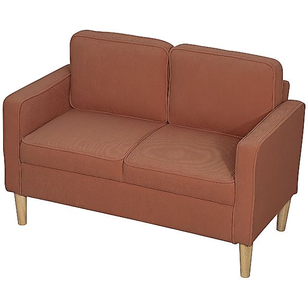 HOMCOM Sofa 2 Sitzer klein Couch mit Armlehne, Stauraum, modern Polstersofa günstig online kaufen