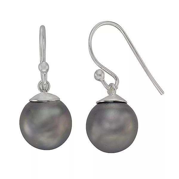 Zeeme Paar Ohrhänger "925/- Sterling Silber Perle grau" günstig online kaufen