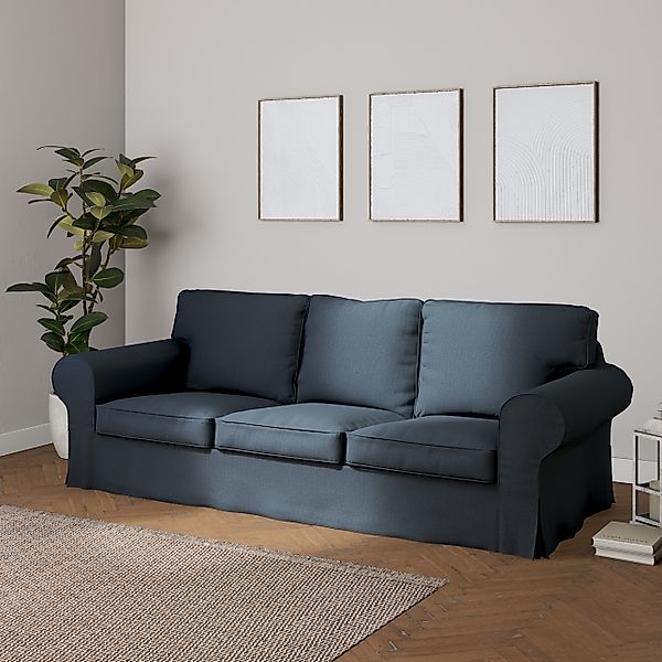 Bezug für Ektorp 3-Sitzer Sofa nicht ausklappbar, Dunkelblau, Sofabezug für günstig online kaufen
