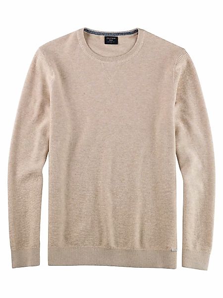 OLYMP Rundhalspullover "OLYMP Strick Casual", mit modischem Strukturmuster günstig online kaufen