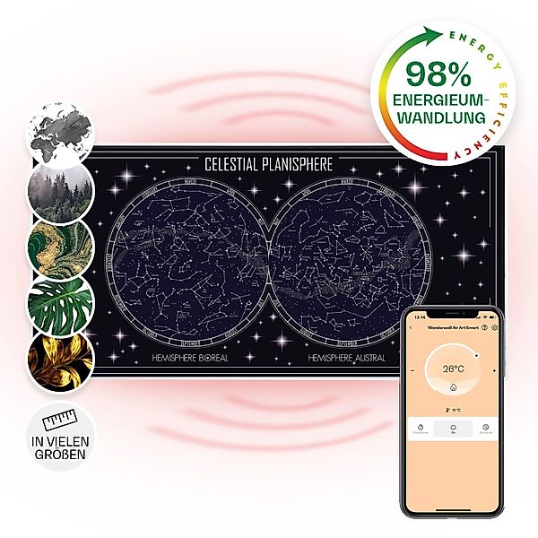 Klarstein Wonderwall Air Art Smart Infrarotheizung Wandinstallation App-Ste günstig online kaufen