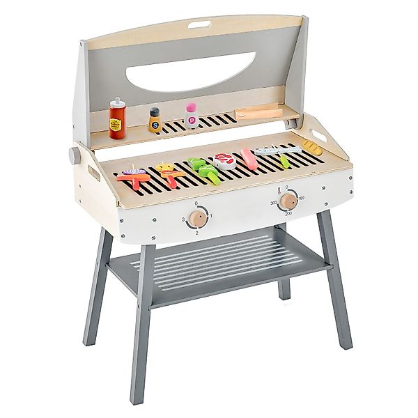 COSTWAY Outdoor-Spielküche Kinderküche Grill, inkl. 18 günstig online kaufen