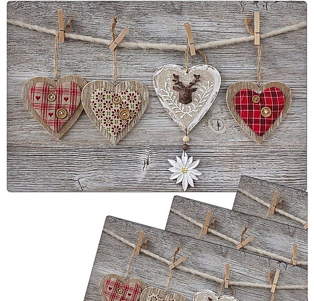 matches21 HOME & HOBBY Platzset Abwaschbare Tischsets 4er Set Landhaus-Stil günstig online kaufen