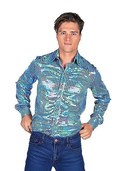 thetru Kostüm Discohemd türkis, Dieses 70er Jahre Hemd macht jeder Discokug günstig online kaufen