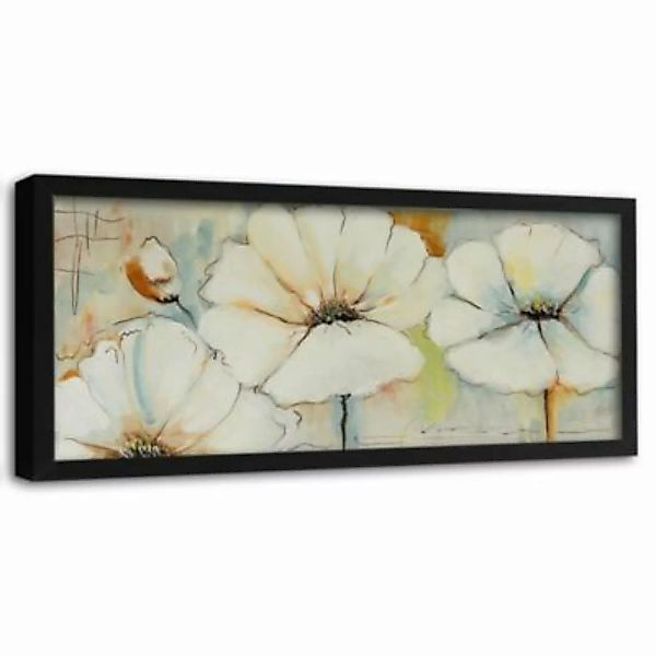 FEEBY® Kunst Painted Flowers Leinwandbilder bunt Gr. 120 x 40 günstig online kaufen