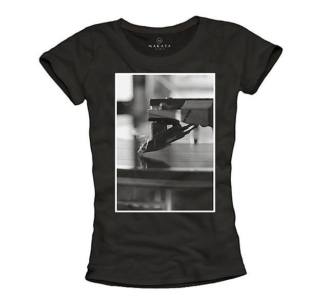 MAKAYA T-Shirt Damen Hip Hop Musik Punk Rock Disco Party Top Bandshirt Frau günstig online kaufen