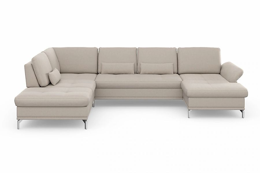 INOSIGN Wohnlandschaft »Palm Beach U-Form« Federkern, mit Sitztiefenverstel günstig online kaufen