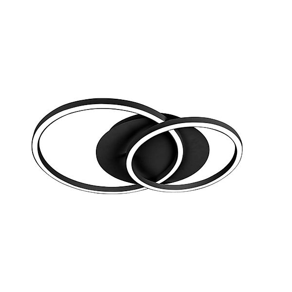 Lucande LED Deckenleuchte Tjado 10013008 Dimmbar Modern in Schwarz aus Meta günstig online kaufen