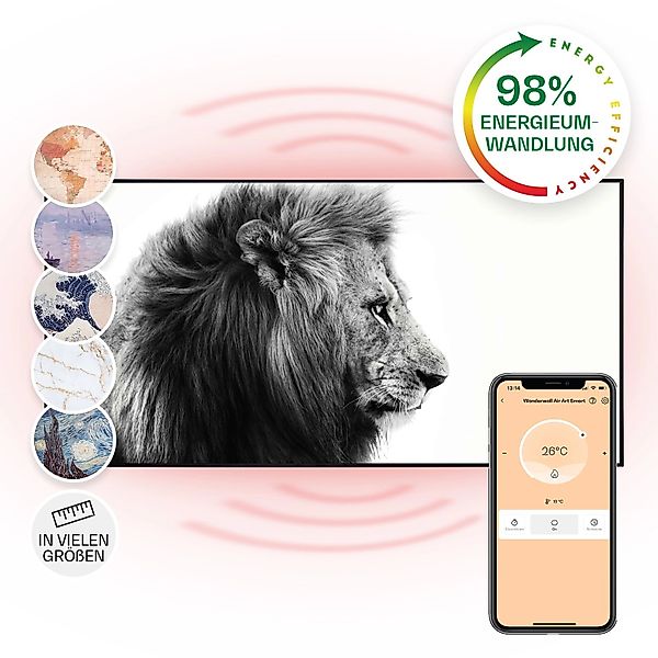 Klarstein Wonderwall Air Art Smart Infrarotheizung Wandinstallation App-Ste günstig online kaufen