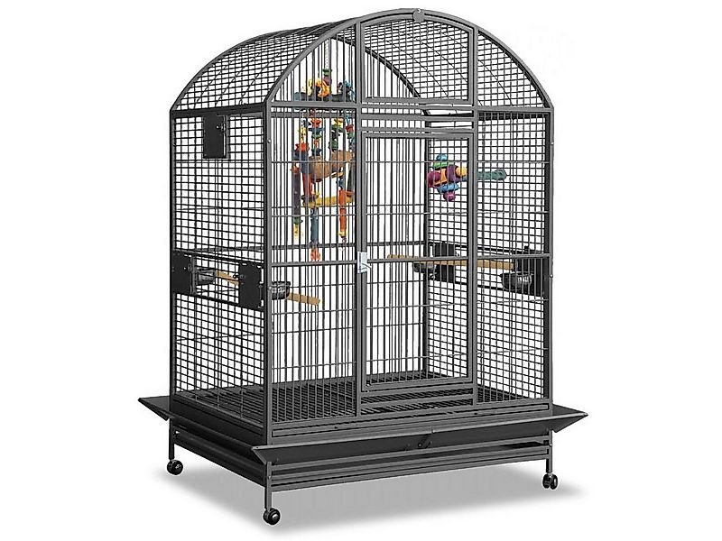Montana Cages Vogelkäfig Papageienkäfig Grande Castell, XL Voliere, Platinu günstig online kaufen