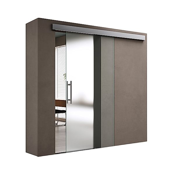 doporro Glasschiebetür komplettset Zimmertür glas Innentür günstig online kaufen