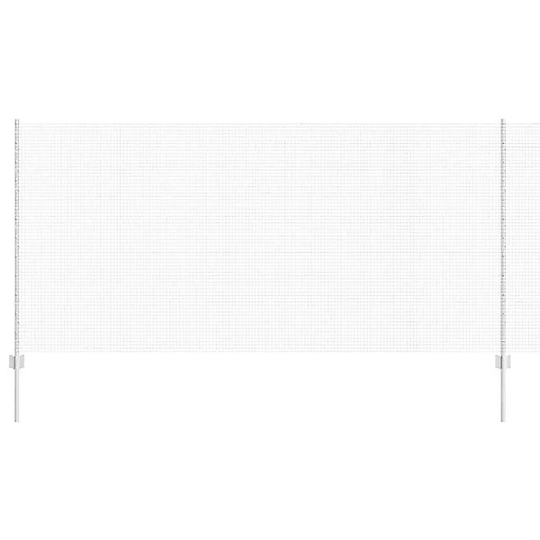vidaXL Zaun mit Pfosten Silber 1,2 x 50 m Stahl 3336400 günstig online kaufen