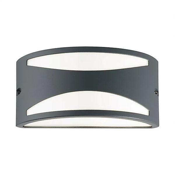 Ideal Lux Außenwandlampe Rex-3, anthrazit, Alu, Breite 25 cm günstig online kaufen