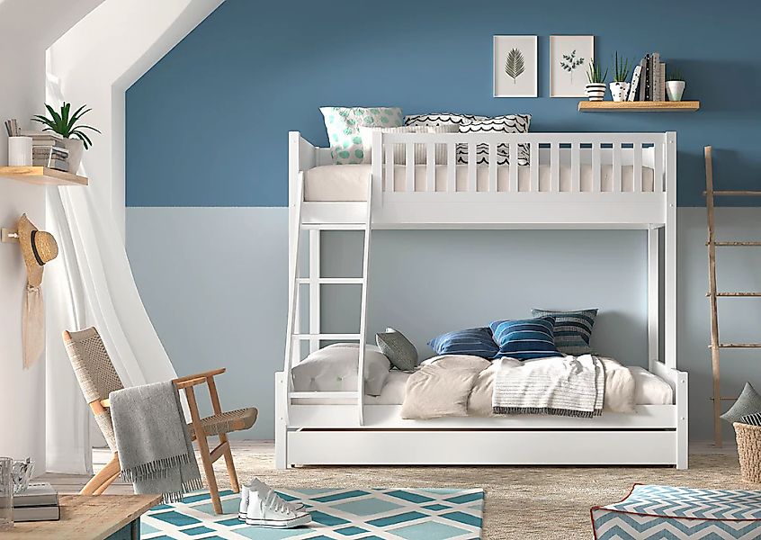 Vipack Etagenbett "Scott, Kiefer massiv, stabil gebaut, Made in Europe, Lan günstig online kaufen