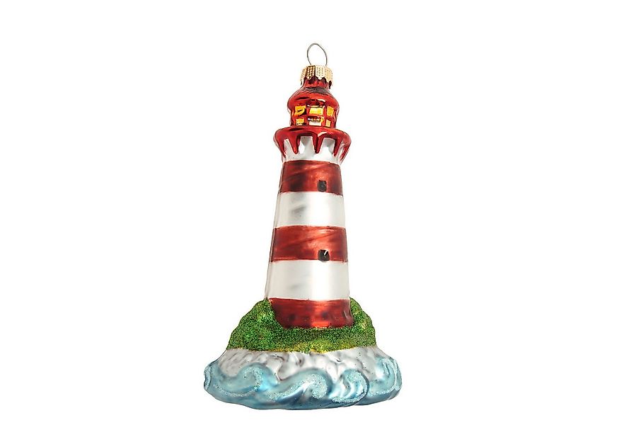 Krebs Glas Lauscha Christbaumschmuck Leuchtturm, ca. 7 x 6 x 12 cm, Meeres- günstig online kaufen