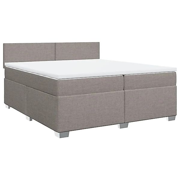 vidaXL Boxspringbett mit Matratze Taupe 200x200 cm Stoff 3285992 günstig online kaufen