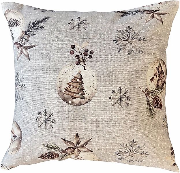 HOME WOHNIDEEN Kissenhülle "FELIZ NAVIDAD" ohne Füllung, Dekostoff bedruckt günstig online kaufen
