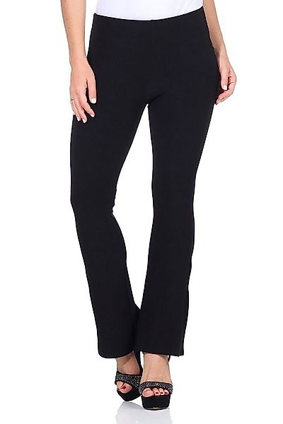 Aurela Damenmode Bootcuthose Schlaghose Damen Schwarz Boot Cut Stoffhose el günstig online kaufen
