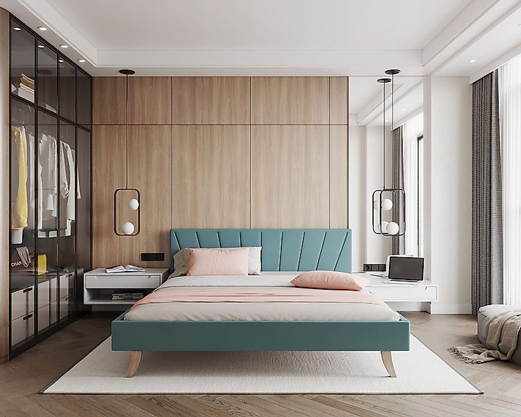 thematys Polsterbett Bett Stauraumbett aus Velours günstig online kaufen