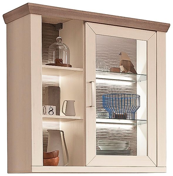 set one by Musterring Hängeschrank "York", Typ 21, mit Glastür, offene Fäch günstig online kaufen