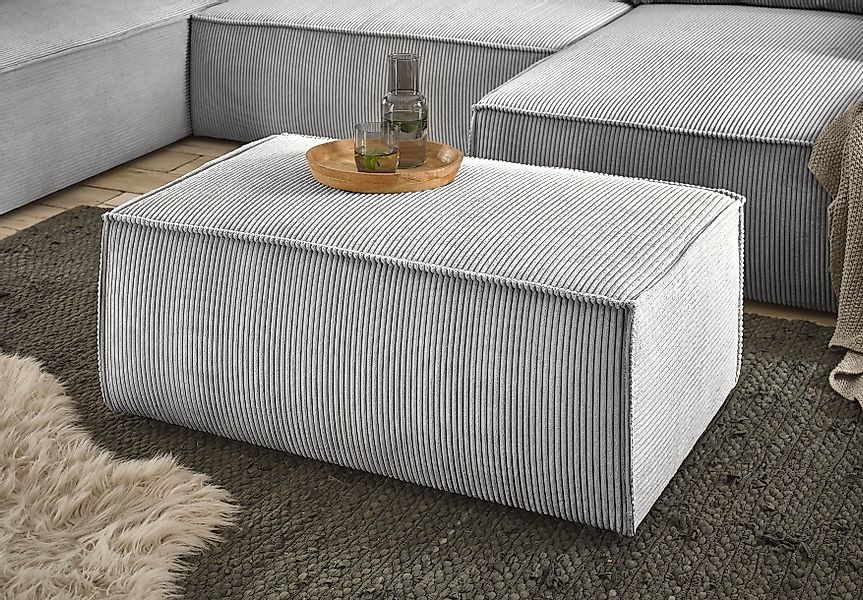 Home affaire Hocker "SHERWOOD, Polsterhocker in 3 Stoffarten verfügbar", pa günstig online kaufen
