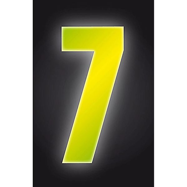 Conacord Klebezahl 7 Reflektierend 8 cm Gelb günstig online kaufen