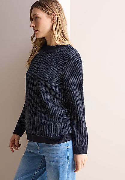 CECIL Stehkragenpullover mit Struktur günstig online kaufen