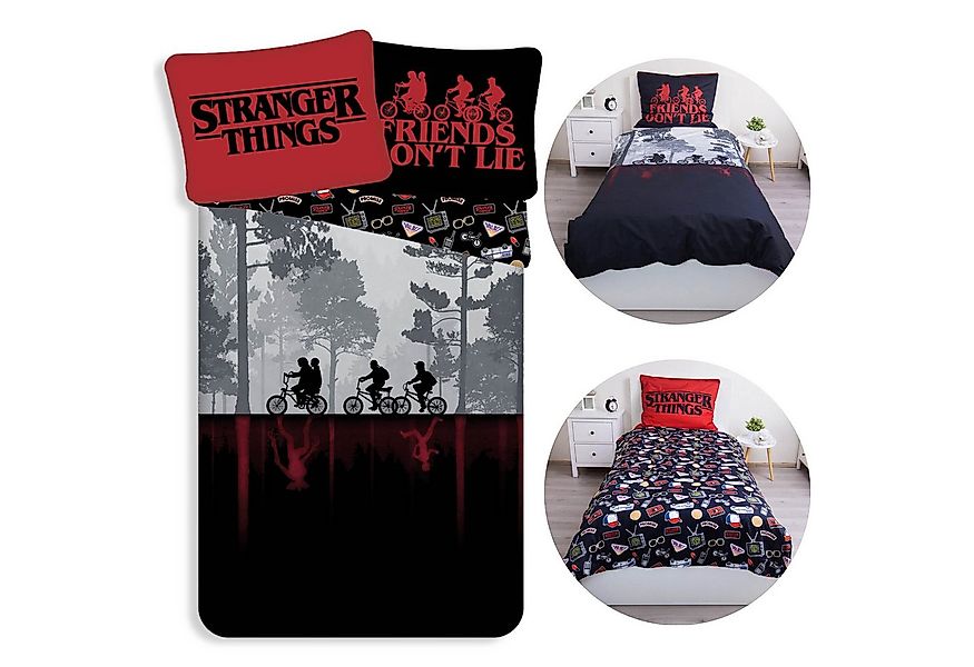 Sarcia.eu Bettwäsche Stranger Things Kinder-Bettwäsche 140×200/70×90, 100% günstig online kaufen