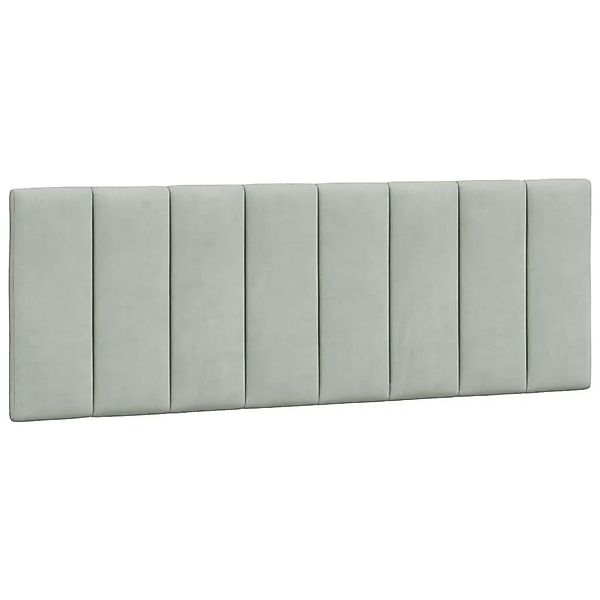 vidaXL Kopfteil-Kissen Hanko Hellgrau 140 cm Samt 374669 günstig online kaufen