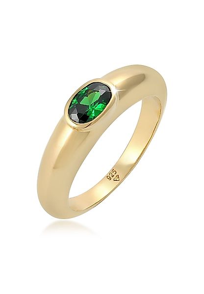 Elli Fingerring Bandring Zirkonia Oval Solitär günstig online kaufen