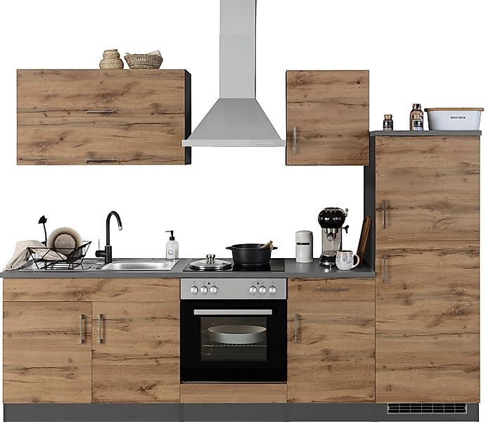 KOCHSTATION Küchenzeile KS-Colmar, mit E-Geräten, Breite 270 cm günstig online kaufen