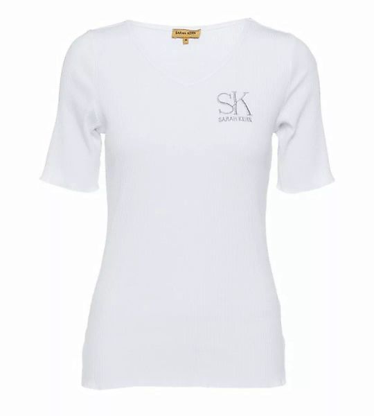 Sarah Kern T-Shirt Rippshirt figurbetont mit SK-Logo günstig online kaufen