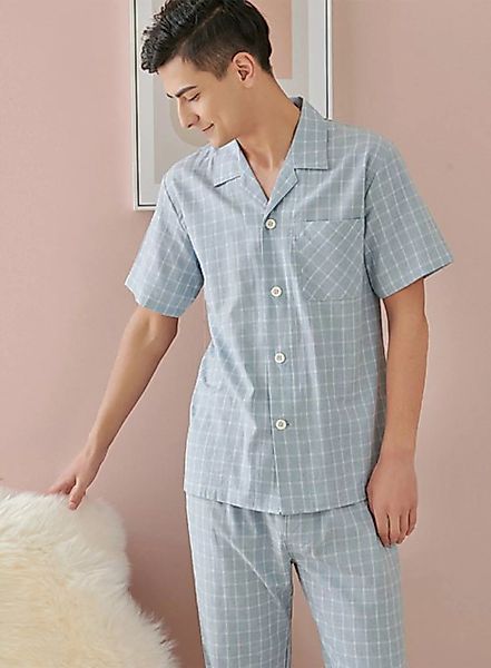 ZWY Spitzenkleid Frühlings- und Sommer-Paar-Pyjama-Set mit kurzen Ärmeln un günstig online kaufen