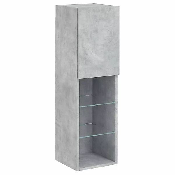 vidaXL TV-Schrank TV-Schrank mit LED-Leuchten Betongrau 30,5x30x102 cm (1-S günstig online kaufen