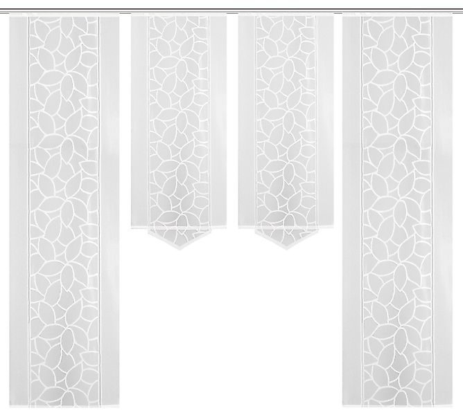 HOME WOHNIDEEN Schiebegardine JENNA (4 St), Klettband, halbtransparent, Sch günstig online kaufen