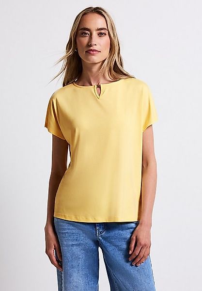 STREET ONE T-Shirt mit Materialmix günstig online kaufen