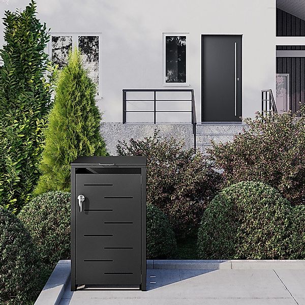 STEELSØN Mülltonnenbox Diorus 240L, abschließbar (Graphitschwarz, günstig online kaufen