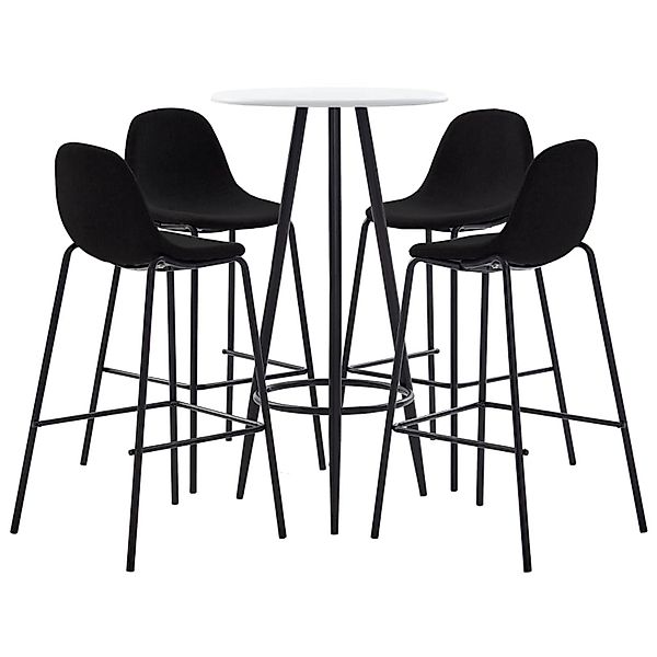 vidaXL 5-tlg. Bar-Set Stoff Schwarz Modell 5 günstig online kaufen