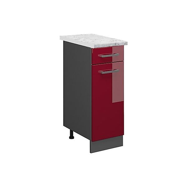 Vicco Schubladenschrank R-Line Schubladenschrank für die Küche Bordeaux Hoc günstig online kaufen