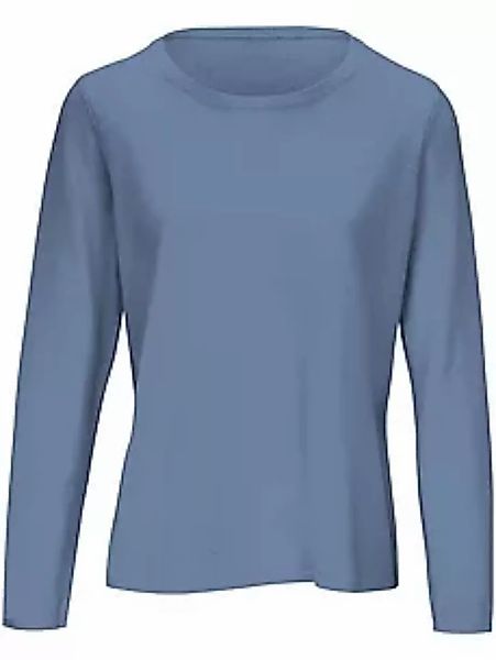 Rundhals-Pullover aus Schurwolle und Kaschmir include blau günstig online kaufen