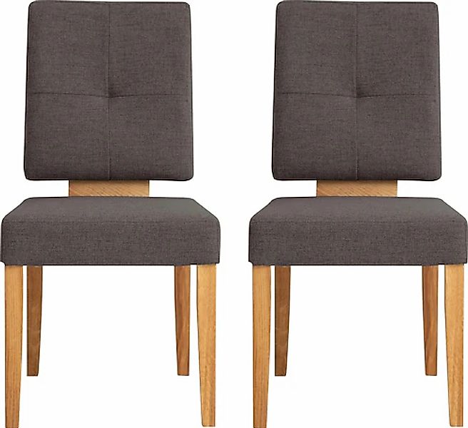 Home affaire Esszimmerstuhl »Ponza Polsterstuhl« (Set) 2 Stk.Gestell Eiche günstig online kaufen