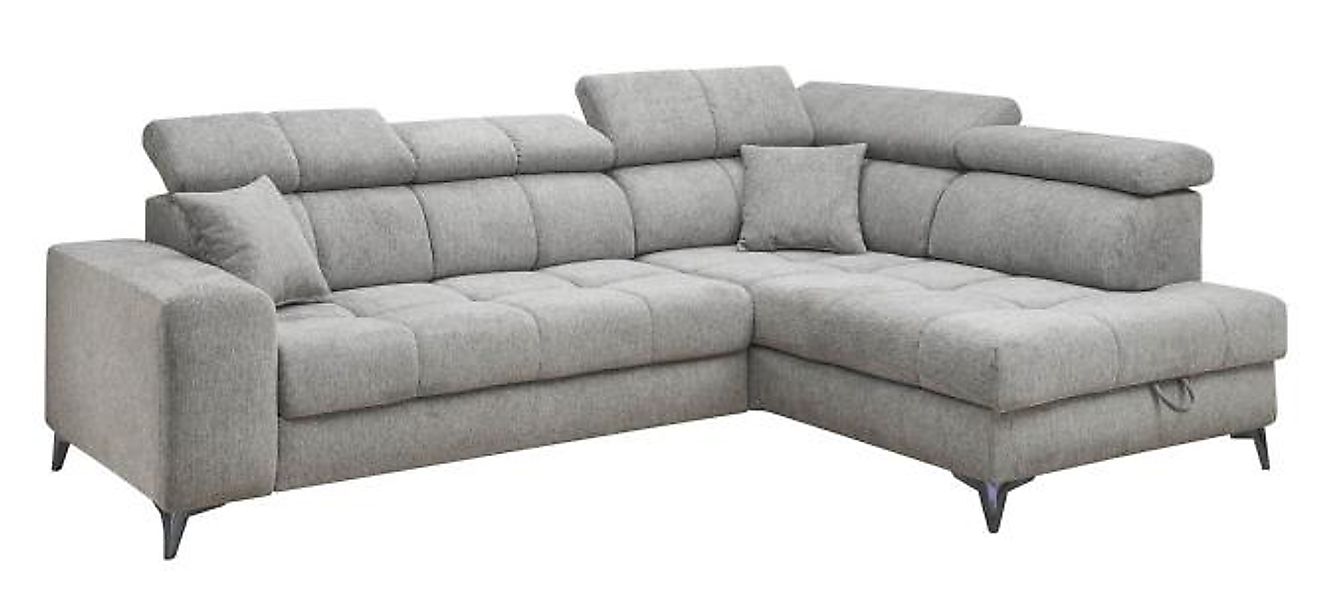 ED EXCITING DESIGN Ecksofa "Sydney L-Form mit Bettfunktion, Bettkasten, Kop günstig online kaufen