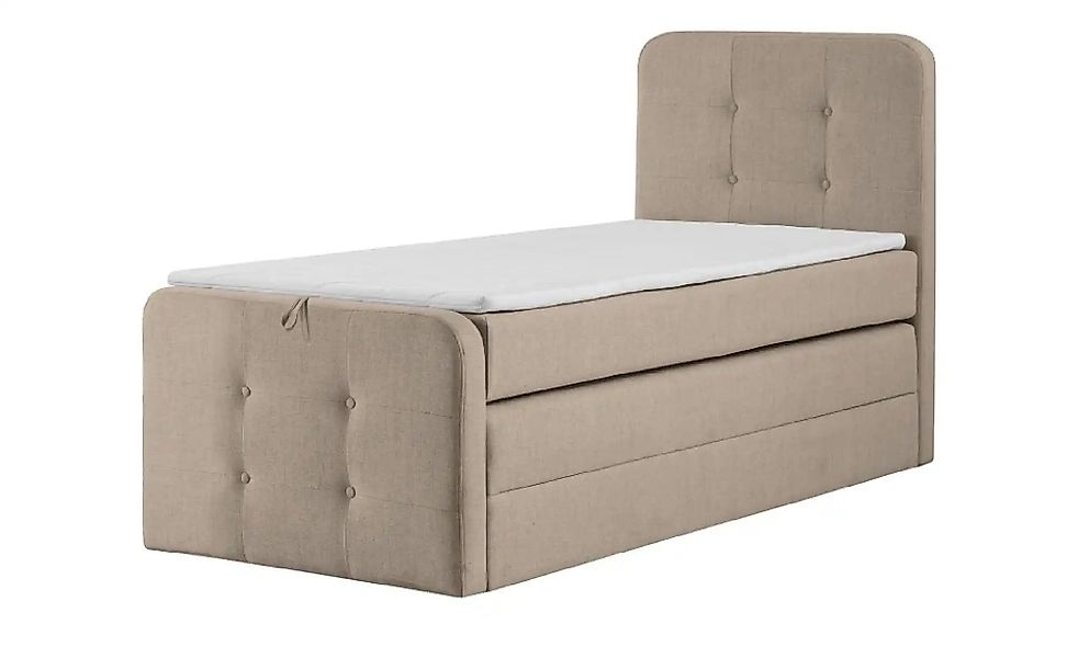Boxspringbett mit Bettkasten Neapel ¦ beige ¦ Maße (cm): H: 121 Betten > Ei günstig online kaufen